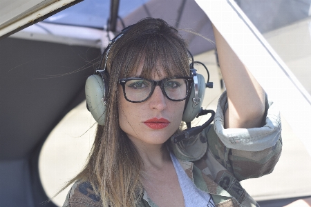 Sky girl hair aircraft Photo