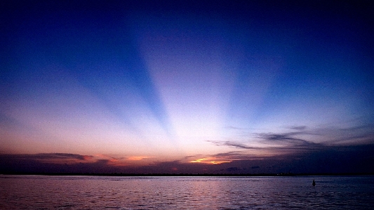 Sea ocean horizon cloud Photo