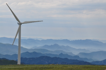 Field prairie windmill wind Photo