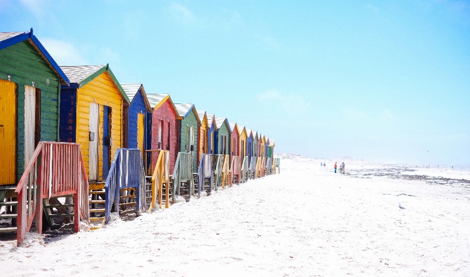 Spiaggia sabbia nevicare inverno