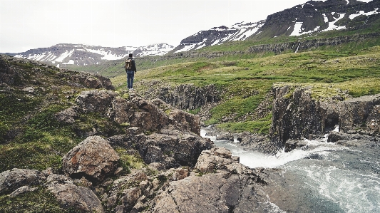 Man landscape water nature Photo