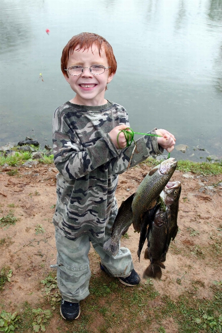 People boy fishing fish