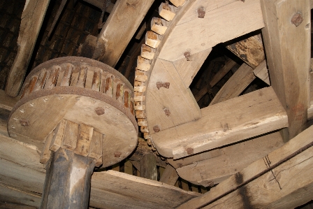 Wood beam church bell grind Photo