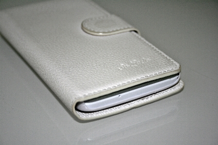 White leather material wallet Photo