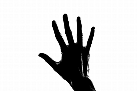 Hand silhouette open people Photo