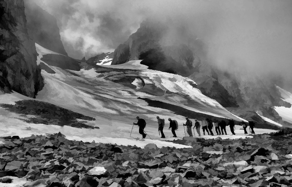 Paysage rock marche montagne