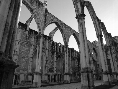 Photo Noir et blanc
 architecture route pont