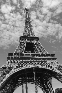 Foto Bianco e nero
 città torre eiffel