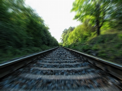 Track railway road sunlight Photo