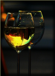 Liquid light wine glass Photo