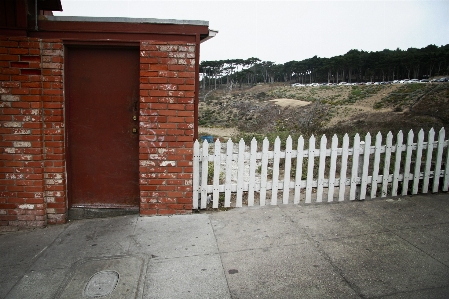 Beach fence wood white Photo