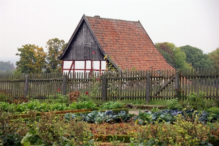 Fence farm house roof Photo