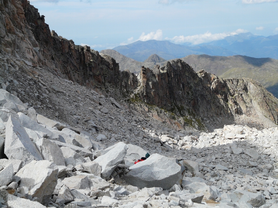 Rock walking mountain adventure