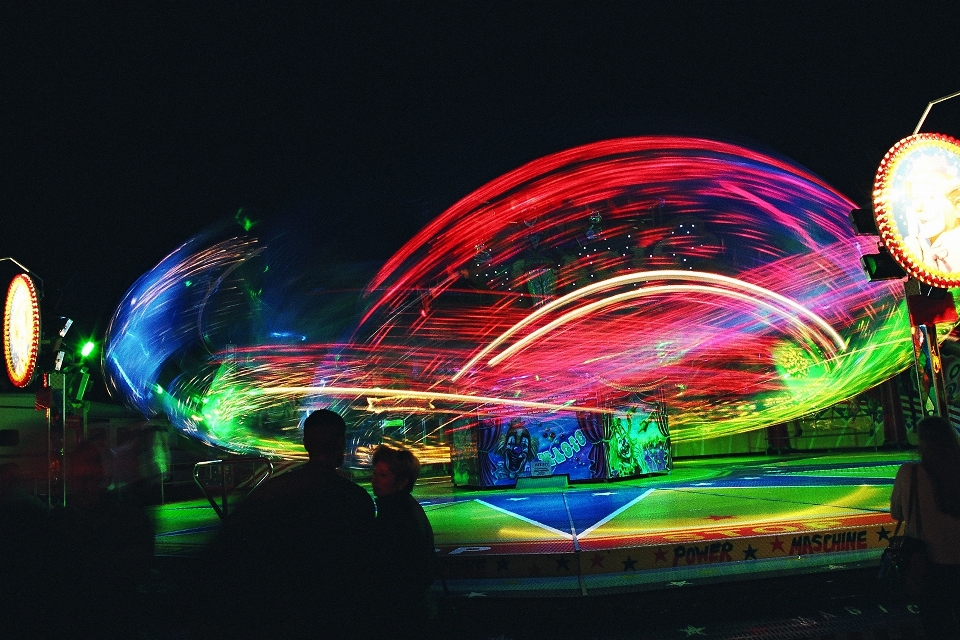 Lumière nuit vert rouge