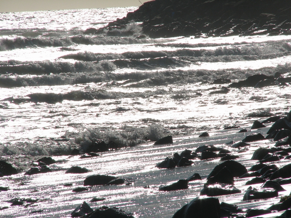 Plaża morze wybrzeże rock