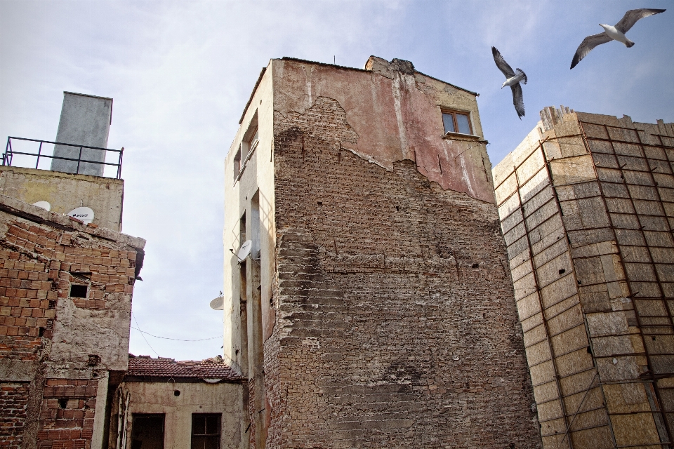 Architecture town roof building