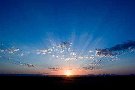 Sky horizon cloud afterglow Photo