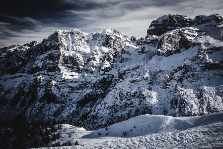 Rock mountain snow winter Photo