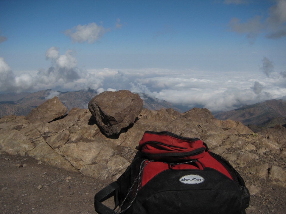 Lanskap rock gunung petualangan