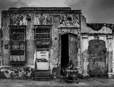 Black and white architecture sky woman Photo