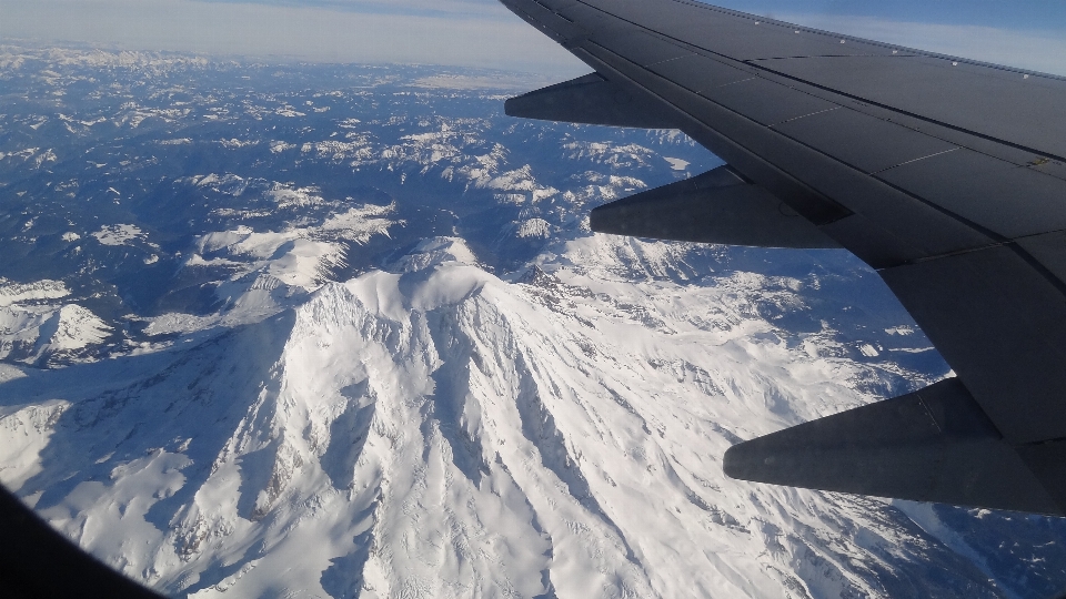 Berg schnee flügel sicht