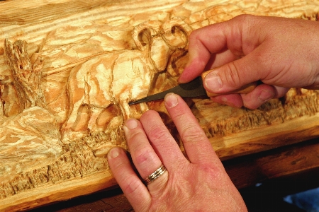 Holz muster essen handwerk Foto