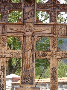 Wood symbol religion cross Photo