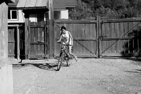 Black and white people road Photo