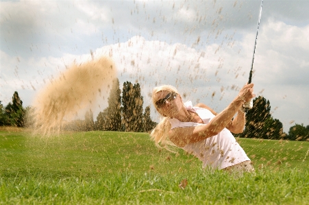 Grass sand woman sport Photo