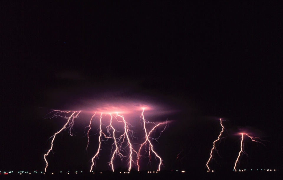 Night evening weather storm