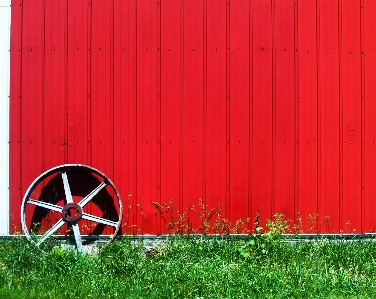 Fence wood lawn wheel Photo