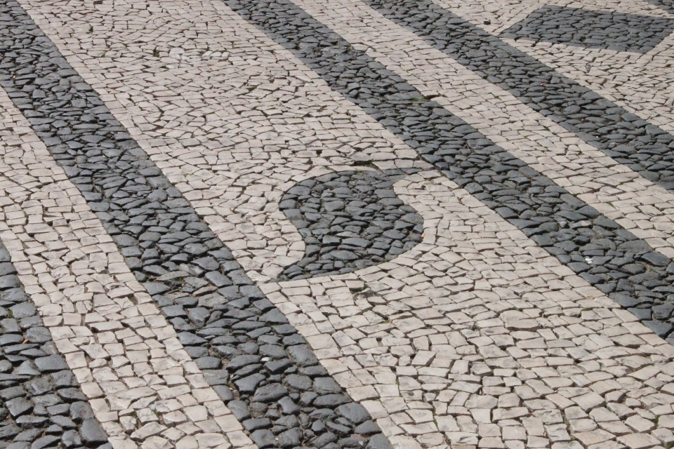 Creative abstract white sidewalk