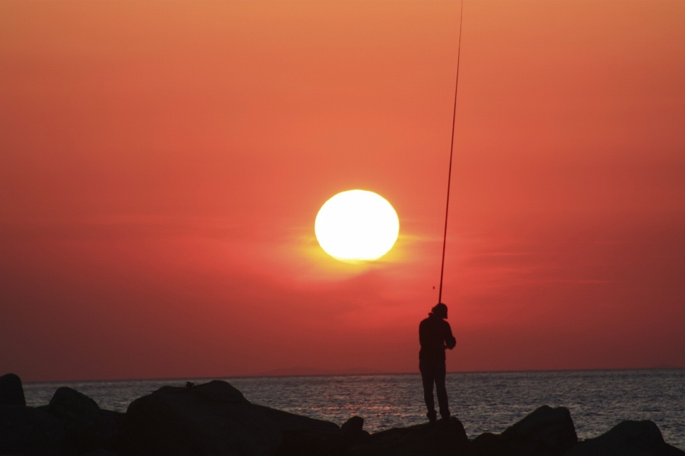 Pria pantai laut air