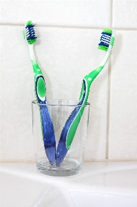 Plastic glass brush cup Photo