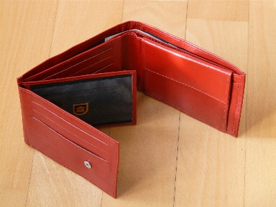 Leather red money box Photo