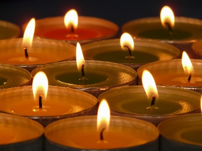 Light holiday flame candle Photo