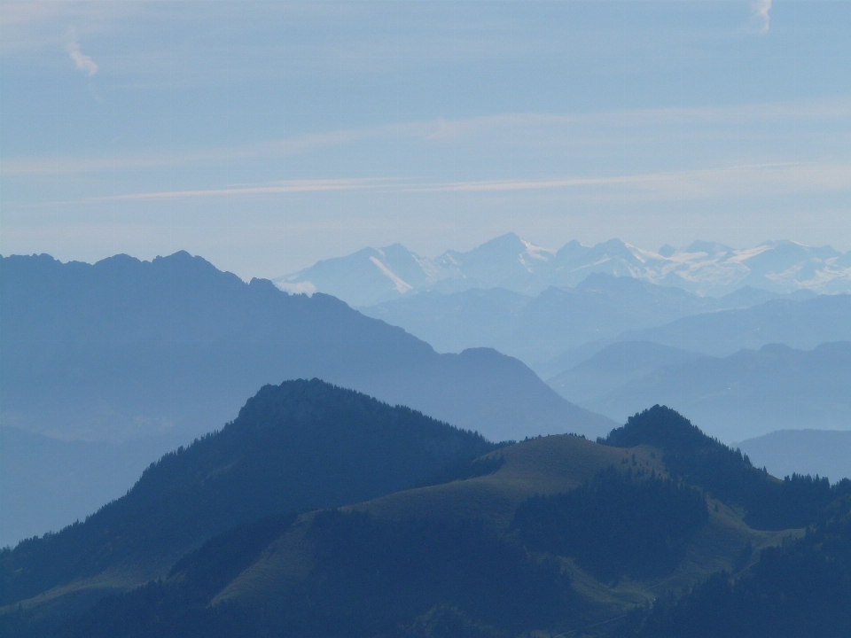 Horizon montagne nuage ciel