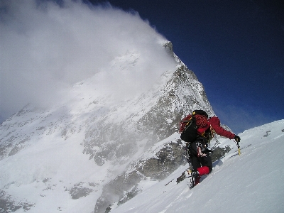 Foto Gunung salju dingin musim