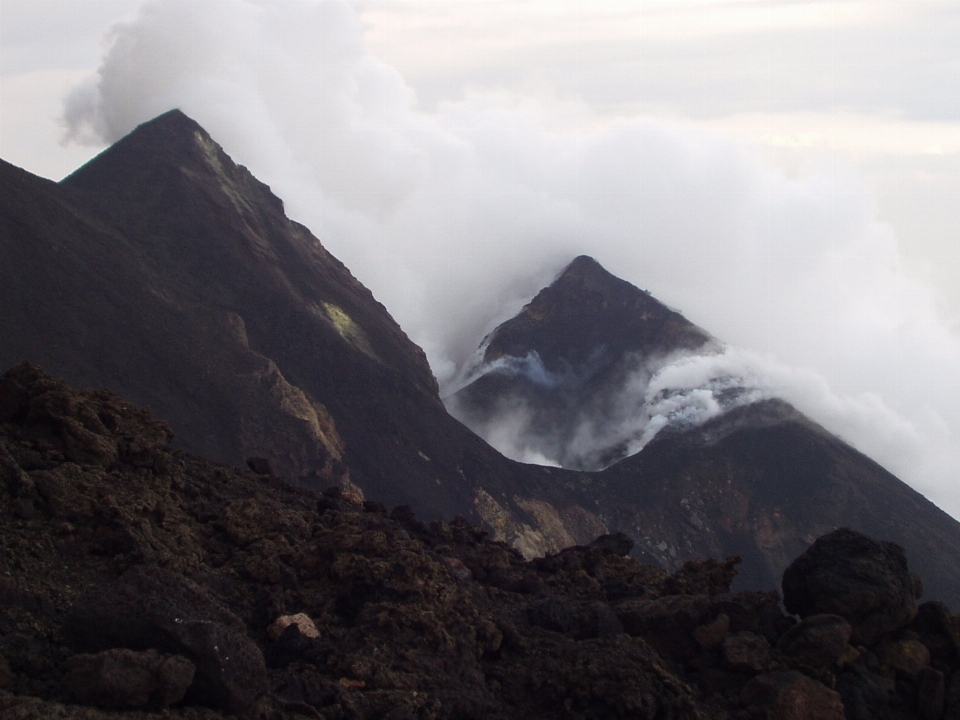 Wilderness mountain cloud steam