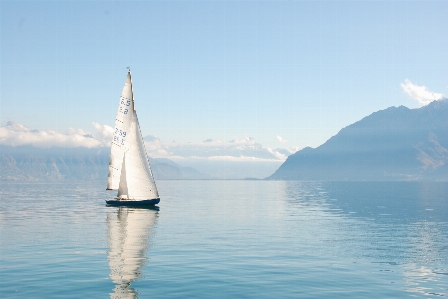 Landschaft meer wasser boot Foto