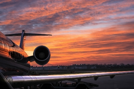 Wing cloud sky sunrise Photo