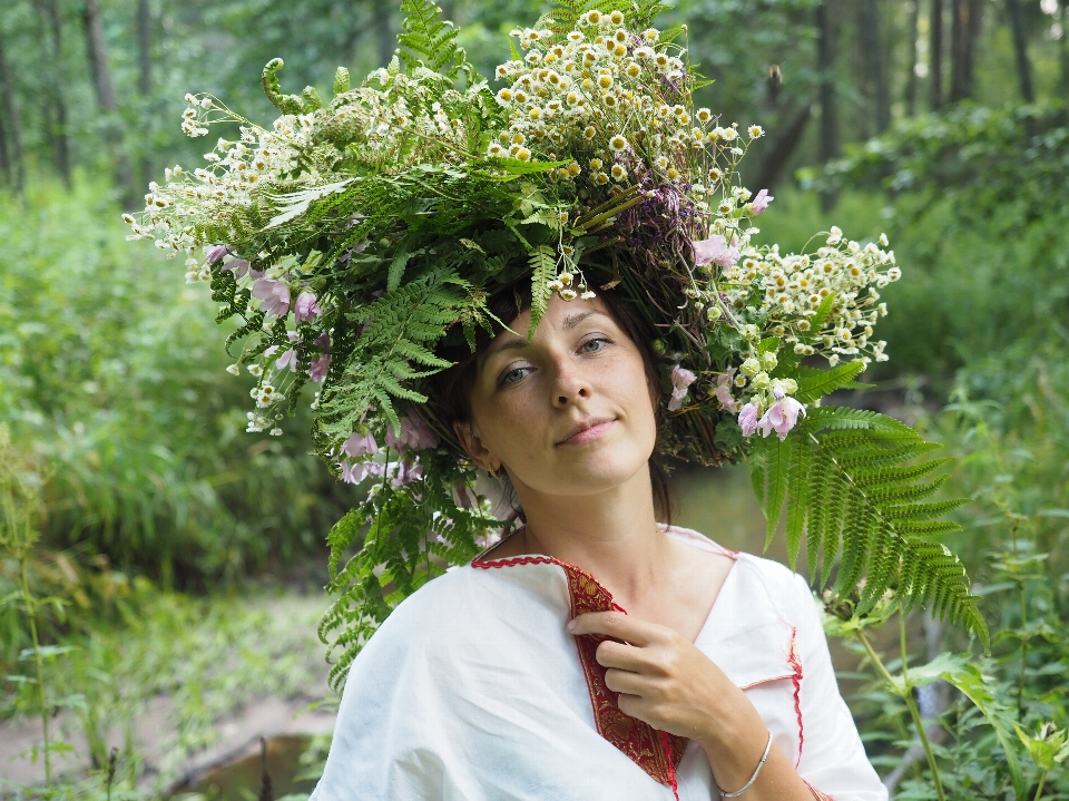 Nature forest plant girl