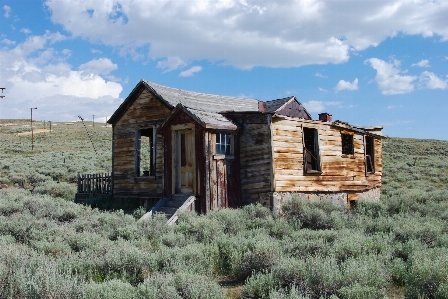 Landscape mountain farm house Photo