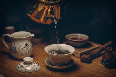 Table water wood tea Photo