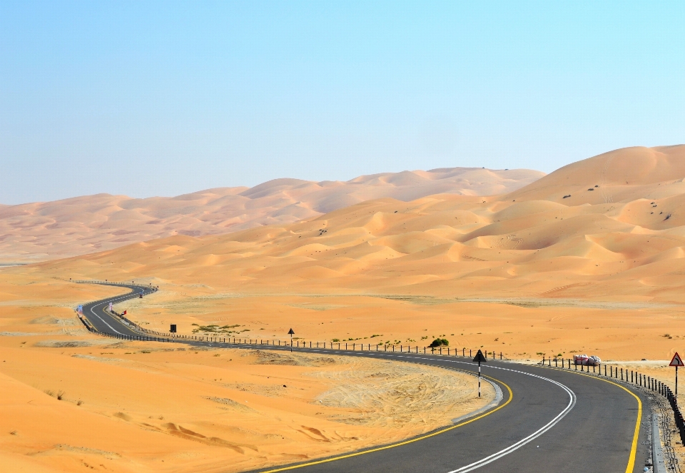 Landscape sand horizon road