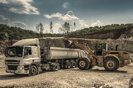 Sand tractor wheel transport Photo