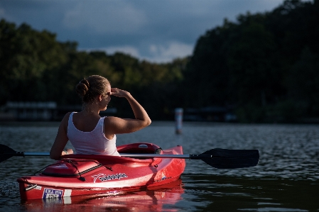 Water person woman boat Photo