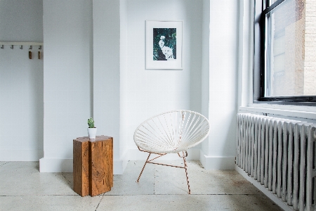 Wood floor interior window Photo