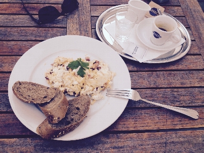 Table fork coffee wood Photo