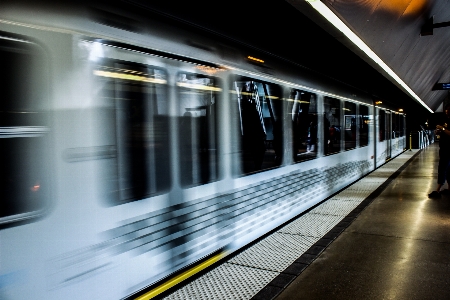 Blur railway railroad night Photo